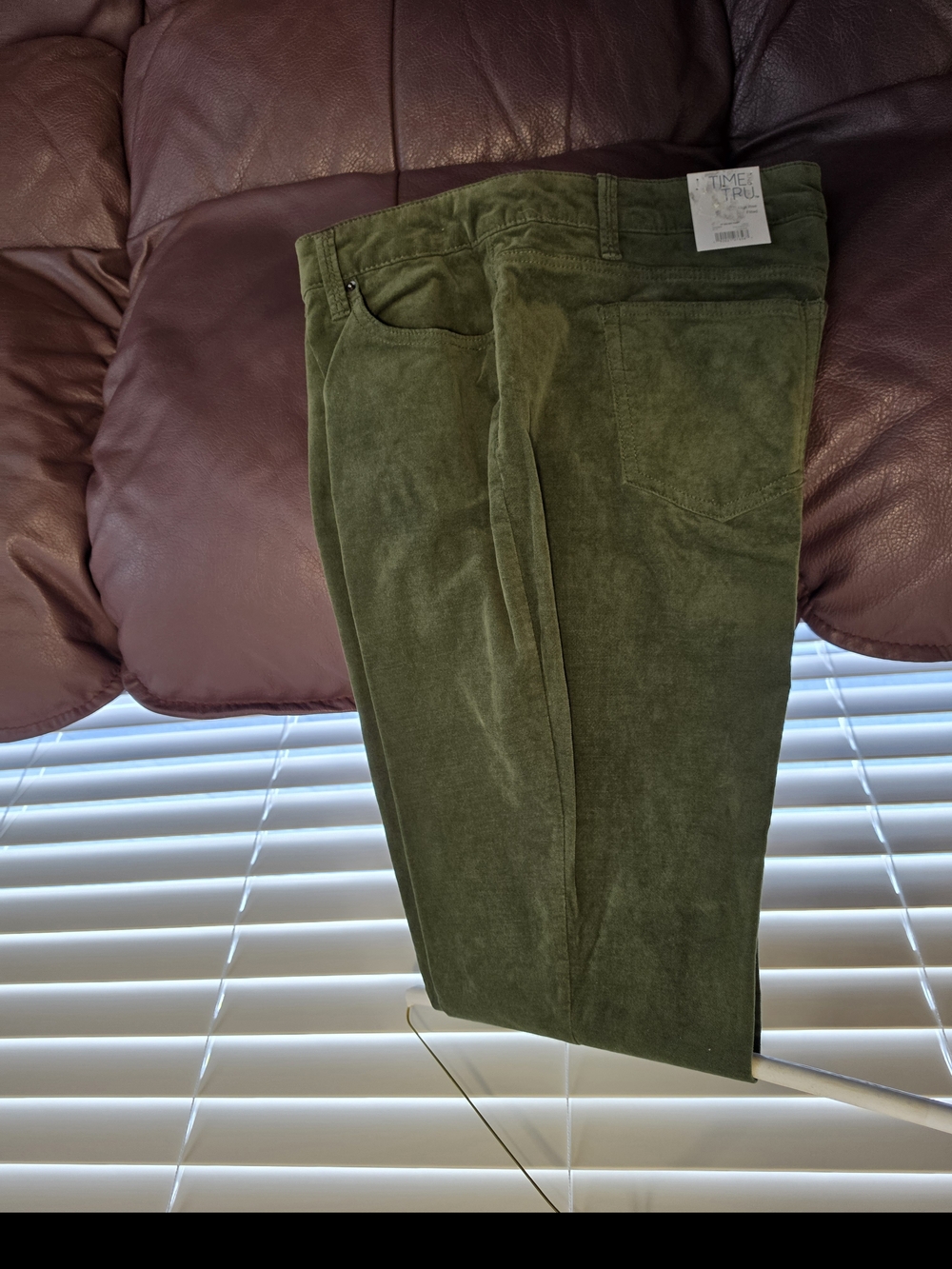 Time and Tru Olive Green Women's Corduroy Jeans